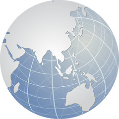 Image showing Globe Asia