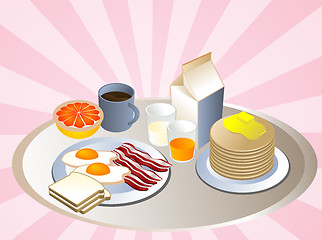 Image showing Complete breakfast