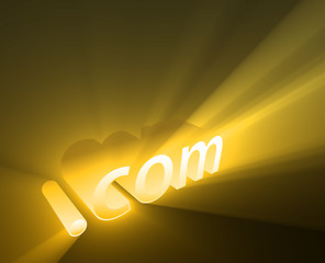 Image showing Dot com glowing