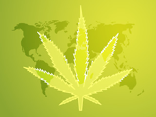 Image showing Marijuana leaf illustration