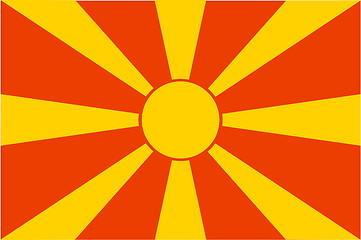 Image showing Flag of Macedonia