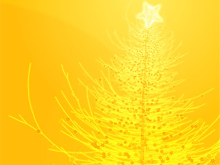 Image showing Sparkly christmas tree illustration