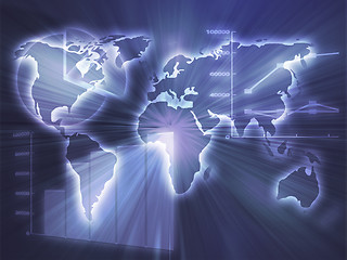 Image showing Spreadsheet business charts