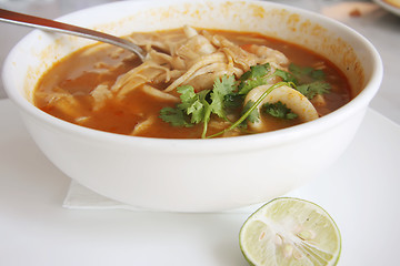 Image showing Spicy thomyam soup