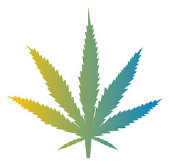 Image showing Marijuana leaf illustration