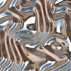 Image showing Warped metal chrome