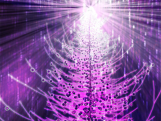 Image showing Sparkly christmas tree illustration