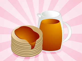 Image showing Stack of pancakes