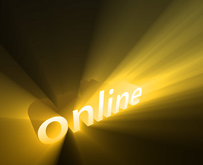 Image showing Online glowing