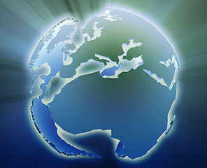 Image showing Globe Europe Africa