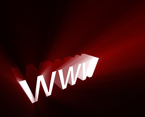 Image showing WWW glowing