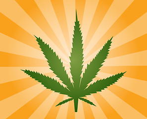 Image showing Marijuana leaf illustration