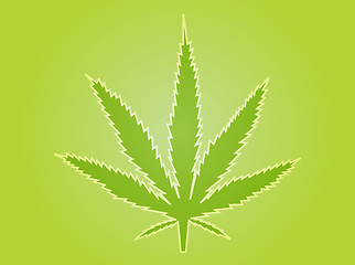Image showing Marijuana leaf illustration