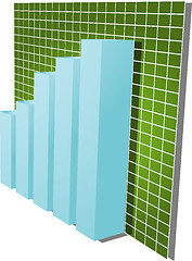 Image showing Financial barchart illustration