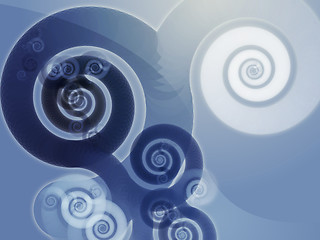 Image showing Abstract spiral swirls