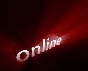 Image showing Online glowing