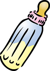 Image showing Milk bottle illustration