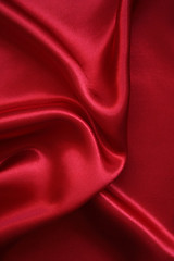 Image showing Smooth Red Silk as background 