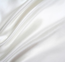 Image showing Smooth elegant white silk as background 