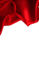 Image showing Smooth Red Silk as background 