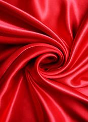 Image showing Smooth Red Silk as background