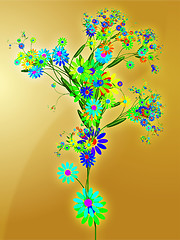 Image showing Floral nature themed design illustration