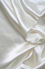 Image showing Smooth elegant white silk as background