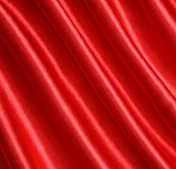 Image showing Smooth Red Silk as background