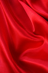 Image showing Smooth Red Silk as background 