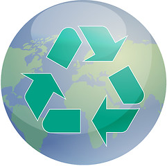 Image showing Recycling eco symbol