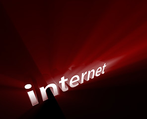 Image showing Internet glowing