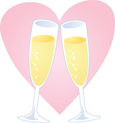 Image showing Champagne heart