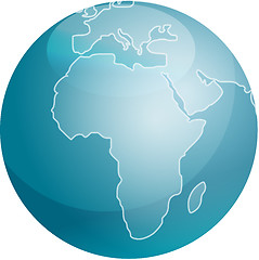 Image showing Map of Africa sphere