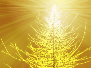 Image showing Sparkly christmas tree illustration