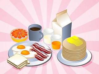 Image showing Complete breakfast