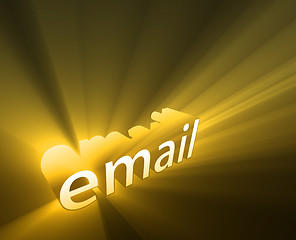 Image showing Email glowing