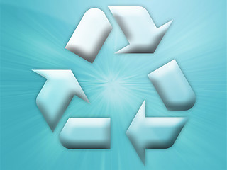 Image showing Recycling eco symbol