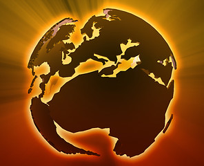 Image showing Globe Europe Africa
