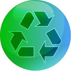 Image showing Recycling eco symbol