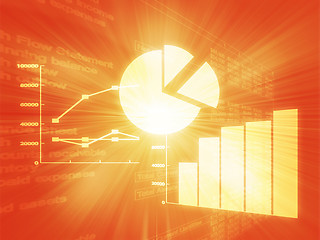 Image showing Spreadsheet business charts illustration