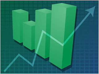 Image showing Financial barchart illustration