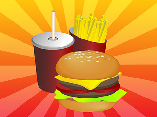 Image showing Fastfood combo