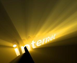 Image showing Internet glowing