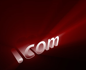 Image showing Dot com glowing