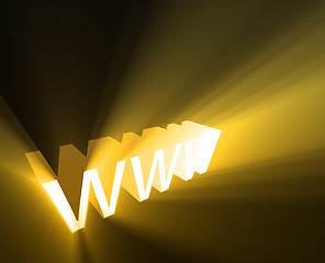 Image showing WWW glowing