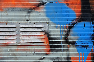 Image showing metal surface graffiti