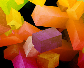 Image showing Crystal cubes