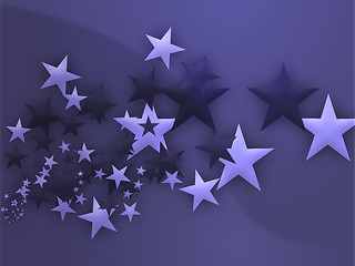 Image showing Flying stars illustration