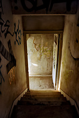 Image showing abandoned house staircase