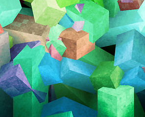 Image showing Crystal cubes